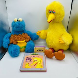 Big Bird Cassette Player Cookie Monster Plush Story Magic Tape Sesame Street