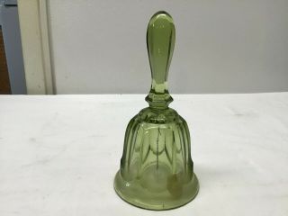 Vintage Imperial Glass Old Williamsburg " Verde Green " Bell With Sticker