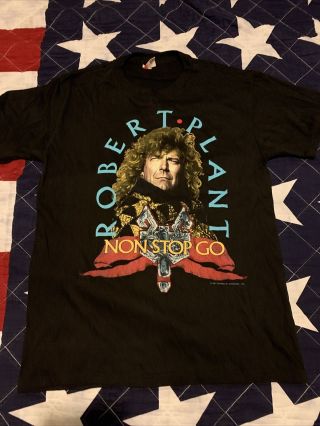 Vintage Robert Plant Non Stop Go World Tour 1988 Rare Sz L