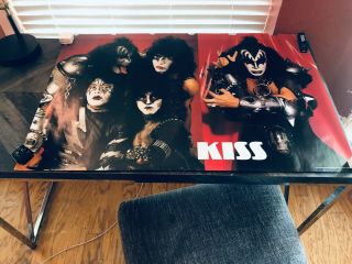 Rare Kiss Elder Minerva 1985 Poster.  Eric Carr,  Gene Simmons,  Ace And Stanley