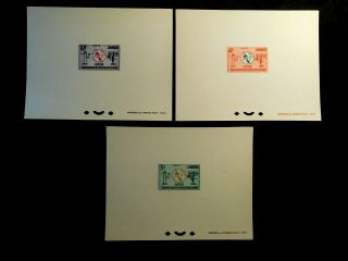 Cambodia Presentation Proof Stamp Sheet Set Scott 146 - 148 Mnh Rare Item