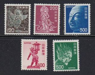 J767 Japan 1971 - 74 Mnh Og Definitive Partial Set Sc 1079/1085