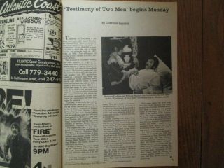 May - 1977 Washington TV Maga (WILLIAM SHATNER/TESTIMONY OF TWO MEN/BARBARA PARKINS 3
