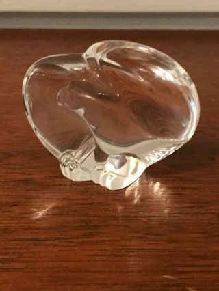 Signed Steuben Crystal Eagle Hand Warmer Paperweight