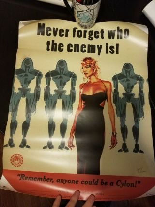 Battlestar Galactica Propaganda X3 Poster Set Quantum Mechanix Qmx