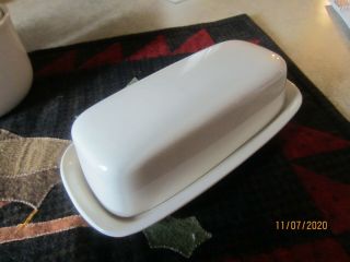 Vintage Corning Ware Covered Butter Dish 81 - Ty; Sandstone Cond.