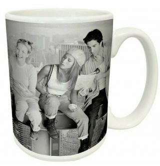 Friends Tv Show Large 20 Oz Coffee Mug Black White Iron Worker Photo Warner Bros
