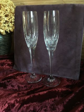 Fluted Champagne Glasses Or Flutes.  Stardust By Waterford Crystal