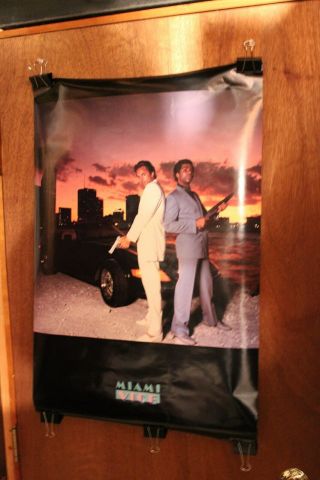 1984 Miami Vice Poster (don Johnson,  Philip Michael Thomas) Perfect For Framing