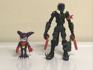 Digimon Impmon And Beelzemon Action Figure Bandai 2001 Guns And Tail