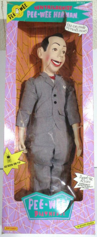 Pee Wee Herman 26 " Ventriloquist Doll Vintage 1989 Matchbox Playhouse Tv Show