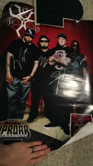 P.  O.  D.  Payable On Death Rare Autographed Signed Promo Poster Flat 18x24