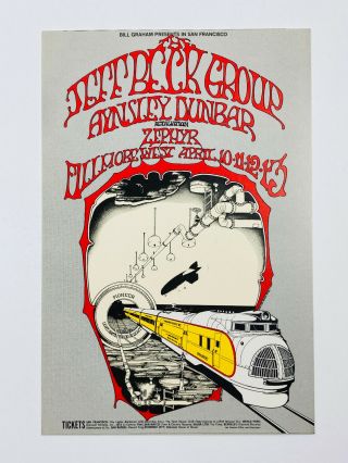 Vtg Bill Graham Bg 168 Opc - A Jeff Beck Chuck Berry Randy Tuten Postcard