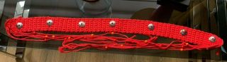Red Macrame Elvis Jumpsuit Belt With Navajo Style Conchos