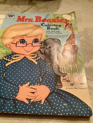 Vintage 1972whitman Family Affair Company Mrs.  Beasley Coloring Book