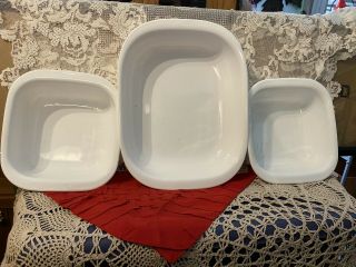 Corning Ware Simply Lite 3 Quart Casserole Dish And Two 1.  5 Quart.  For Oz