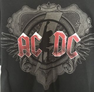 Ac/dc Tour T - Shirt - Black Ice Tour 2008/2009 - Size Xl
