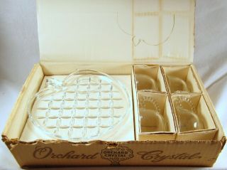 Vintage Hazel - Atlas Orchard Crystal 8 Piece Apple Toast & Tea Set Box