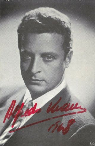 Autographed Photo Of Opera Singer Alfredo Kraus Tenor