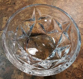 Tiffany & Co Crystal Bowl star pattern 5 3/4 inches LASALLE BANK near 2