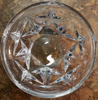Tiffany & Co Crystal Bowl star pattern 5 3/4 inches LASALLE BANK near 3