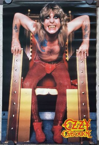 Ozzy Osborne Throne 1982 Poster / 21 X 32 Approx.