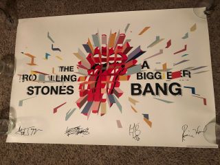 The Rolling Stones 2005 Fan Club A Bigger Bang Tour Poster Embossed