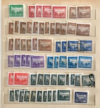 Prc China 1949 East China Liberation.  Train & Postal Runner.  60 Stamps,