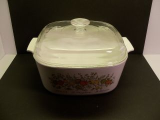 Vintage Corning Ware " Spice Of Life " 5 Liter Dutch Oven Casserole Dish,  A - 5 - B