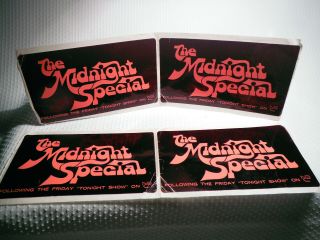 Nbc The Midnight Special 4 Vintage 70s Stickers.