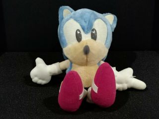 Sonic The Hedgehog Pastel Pale Sitting Plush Toy Doll Sega 1998 Japan 7.  5 "