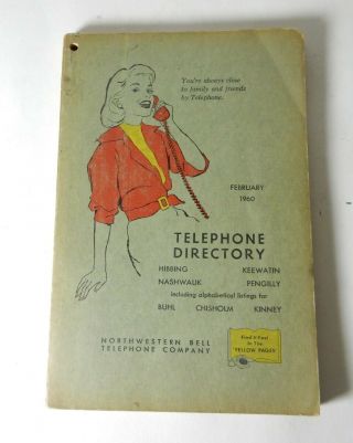 1960 Hibbing Chisholm Northwestern Bell Telephone Directory Bob Dylan Zimmerman