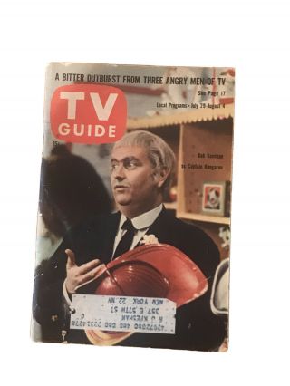 Tv Guide (july 29,  1961) With Captain Kangaroo Cover; Mailed To Robert Keeshan