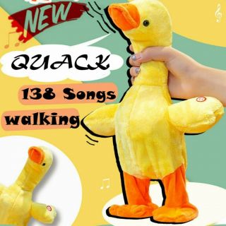 Musical Talking Singing Walking Duck Electronic Plush Toy Interactive Party Gift