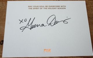 Geena Davis The Exorcist Hand Signed Letter Card Thank You Autograph Fyc 7