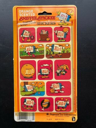Vintage 1984 Scratch N Sniff Orange Scented Stickers Rare
