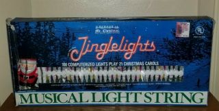 Vintage Mr Christmas Jinglelights Jingle Lights 100 Color Lights,  21 Songs