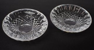 Vintage Waterford Crystal Heavy Ashtrays (set Of 2) 7 "