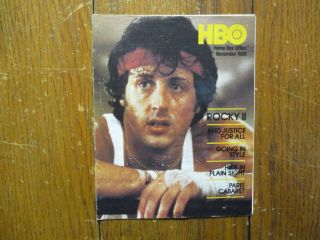 Nov.  - 1980 Hbo Tv Maga (rocky Ii/sylvester Stallone/john Ritter/amityville Horror