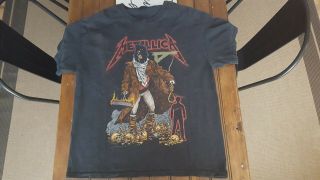 Vintage 90s Metallica Black Concert T - Shirt Shirt I Dub Thee Unforgiven Pushead