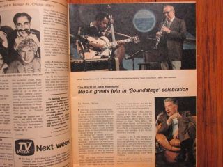 Dec - 1975 Chicago Tribune TV Week (SOUNDSTAGE/BOB DYLAN/GEORGE BENSON/JOHN HAMMOND 3