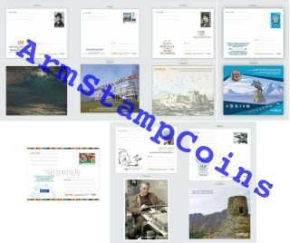 Armenia 2019 Haypost Complete Set Of All 7 Postcards Postal Cards