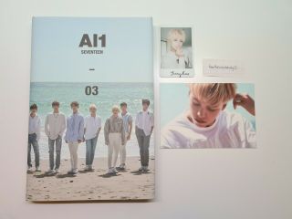 Seventeen Al1 Album (al1 Ver),  Jeonghan Photocard,  Vernon Postcard