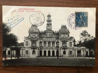 China Old Postcard Nouvel Hotel Yunnan Yunam To Peking 1909