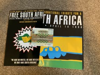 South Africa Peter Gabriel Nelson Mandela Programme Ticket And Poster