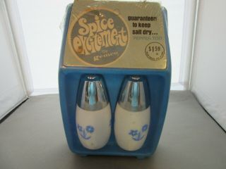 Vintage Blue Cornflower Gemco Corning Ware Coordinates Salt & Pepper Shakers
