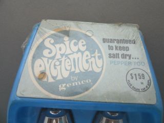 Vintage Blue Cornflower Gemco Corning Ware Coordinates Salt & Pepper Shakers 3