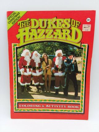 Vintage 1982 The Dukes Of Hazzard Coloring & Activity Book Christmas Classic Tv