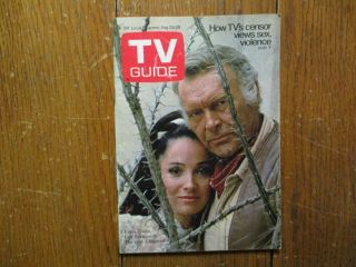Aug - 1969 Tv Guide Mag (the High Chaparral/linda Cristal/leif Erickson/jack Demave