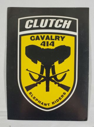 Clutch - Elephant Riders Vintage Promo Sticker 5 " X 7 " 1998 - Mount Up